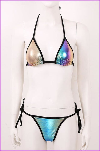 Summer Gradient Hologram Bikini F961 - Furdela