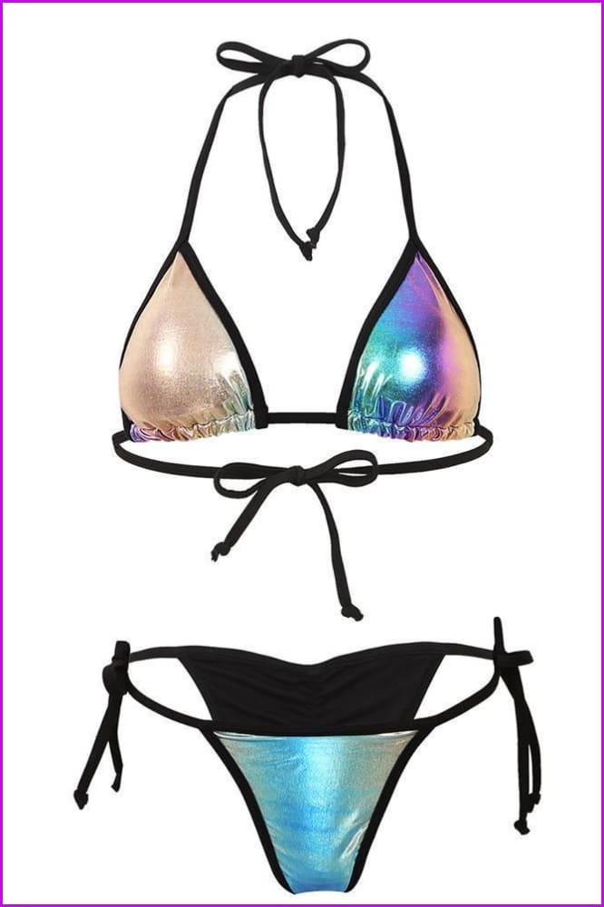 Summer Gradient Hologram Bikini F961 - Furdela