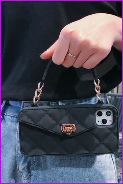 TPU Phone Case Chain Bag F1005 - Furdela