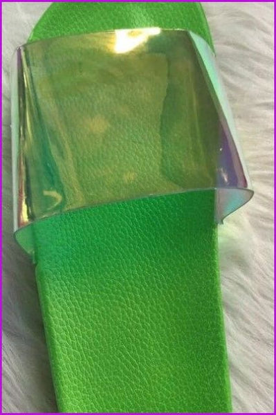 Transparent Solid Color Beach Slippers F076 - Furdela