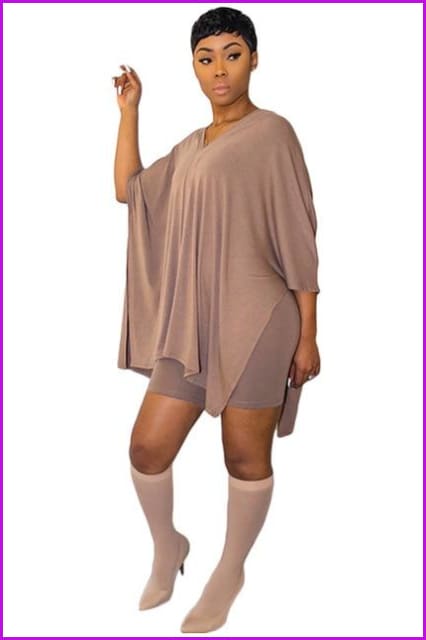 V Neck Batwing 2pcs Set F869 - Furdela