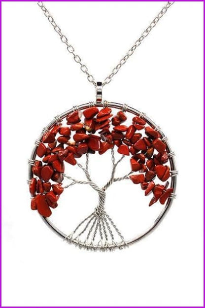 Vintage Irregular Natural Stone Crystal Pendant Necklace DC328 - Furdela