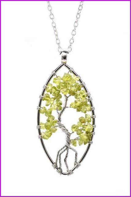 Vintage Irregular Natural Stone Crystal Pendant Necklace DC328 - Furdela