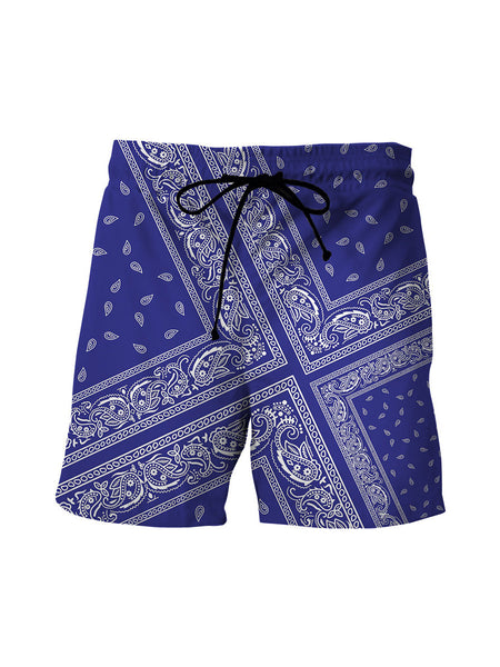 Men Graffiti Print Drawstring Shorts AR70104