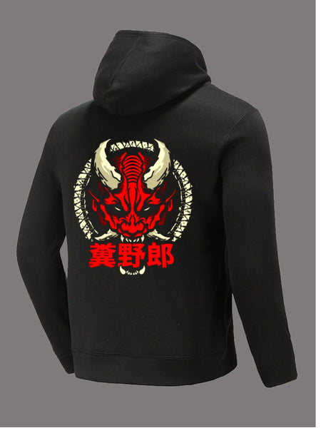 Men Halloween Clown Letter Print Kangaroo Pocket Hoodie AT9013