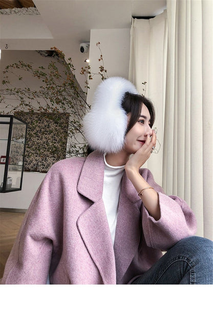 Warmer Winter Fox Fur Earmuffs - Furdela Wholesale