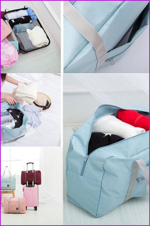 Waterproof Nylon Folding Duffle Travel Bags F156 - Furdela