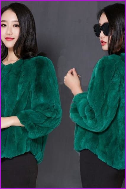 Whole Skin Rex Rabbit Fur Jacket DO943 - Furdela