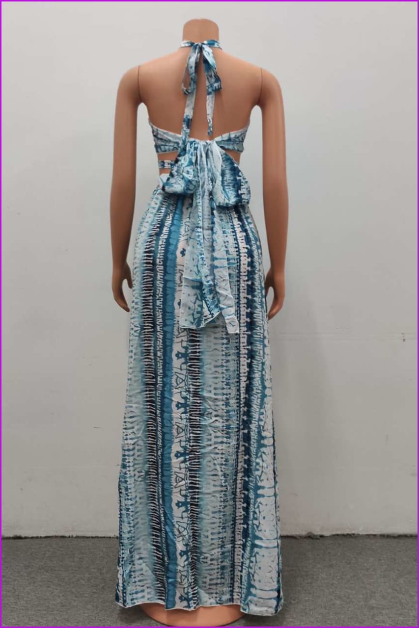 Wholesale 2 Colors Backless Beach Dress F2434 - Furdela Wholesale