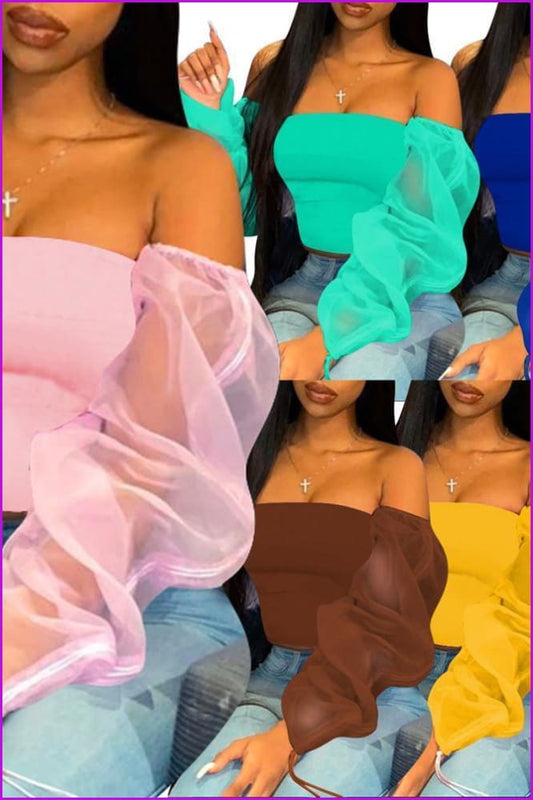 6 Colors Casual Mesh top - Furdela