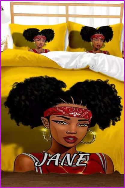 African Girl Bedding Set F2580 - Furdela