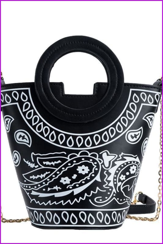 Bandana Print Handbag F2437 - Furdela