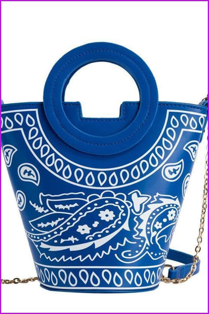 Bandana Print Handbag F2437 - Furdela