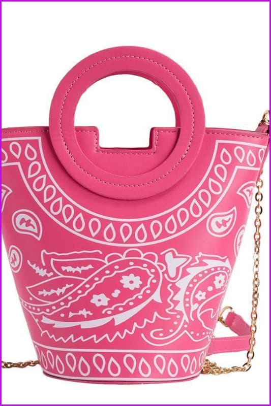 Bandana Print Handbag F2437 - Furdela