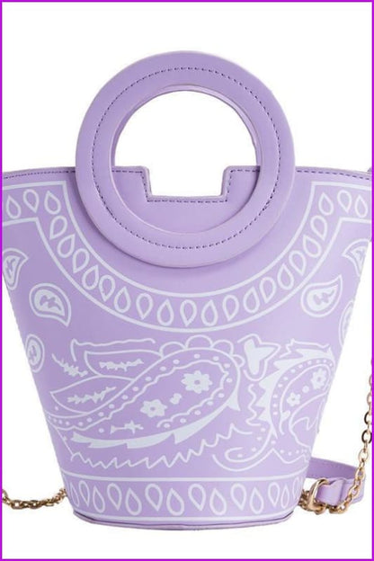 Bandana Print Handbag F2437 - Furdela