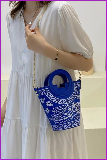 Bandana Print Handbag F2437 - Furdela