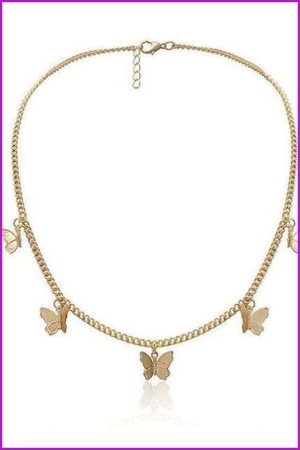 Butterfly Choker Necklace - Furdela