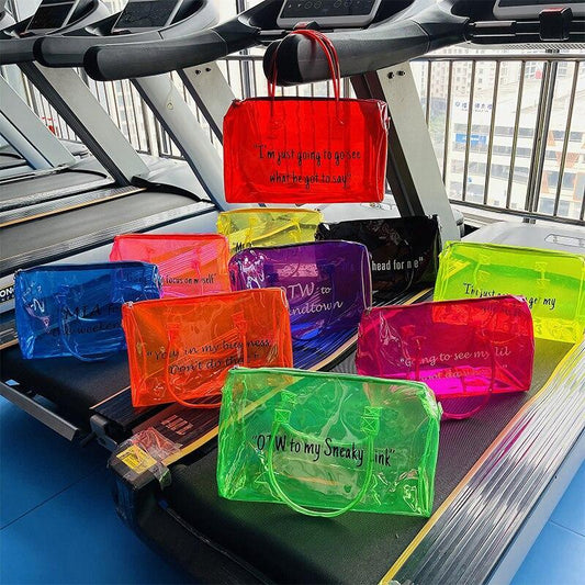 Candy Color Transparent Letter Bag - Furdela