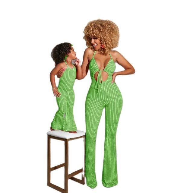 Family Matching Mummy And Daughter Jumpsuit - Furdela