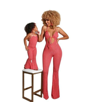 Family Matching Mummy And Daughter Jumpsuit - Furdela