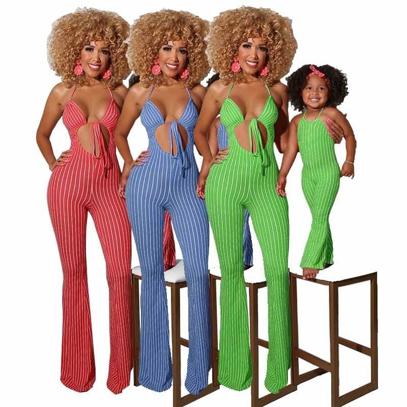 Family Matching Mummy And Daughter Jumpsuit - Furdela