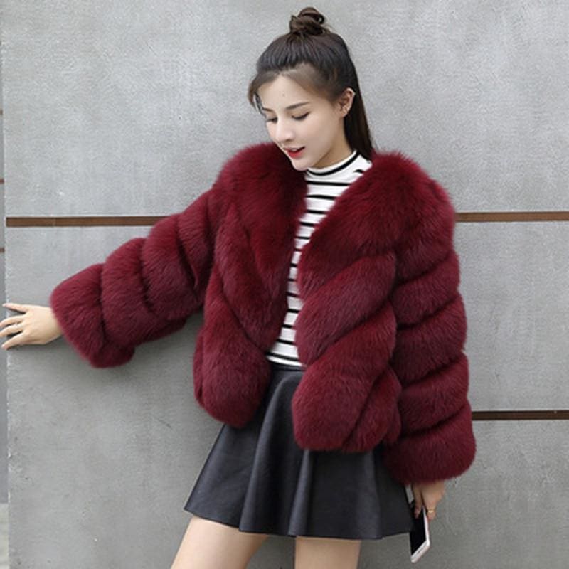 Fashion Faux Fur Winter Coat - Furdela