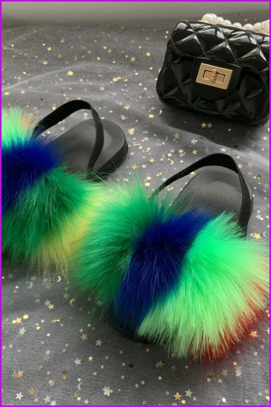 New Colorful Kids Sandal And Bag Set F2339 - Furdela
