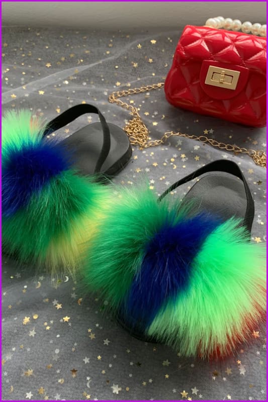 New Colorful Kids Sandal And Bag Set F2339 - Furdela