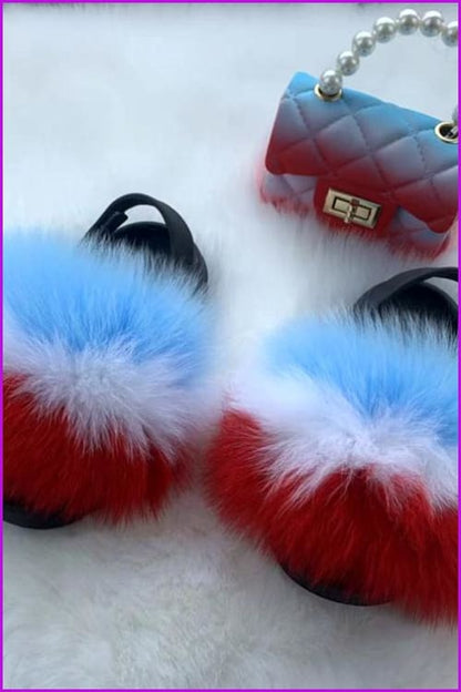 New Colorful Kids Sandal And Bag Set F2339 - Furdela