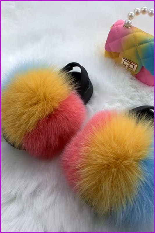 New Colorful Kids Sandal And Bag Set F2339 - Furdela
