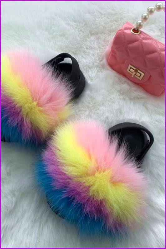 New Colorful Kids Sandal And Bag Set F2339 - Furdela