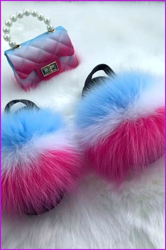 New Colorful Kids Sandal And Bag Set F2339 - Furdela