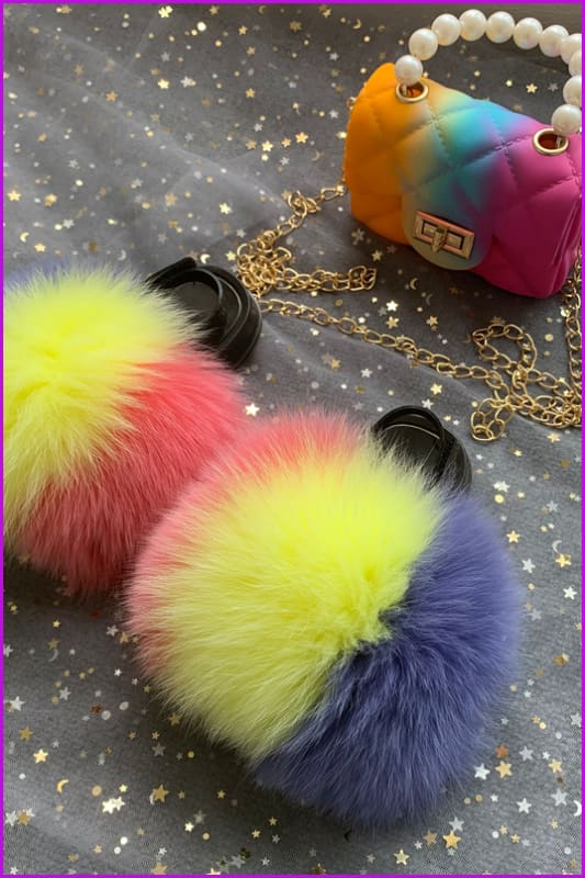 New Colorful Kids Sandal And Bag Set F2339 - Furdela