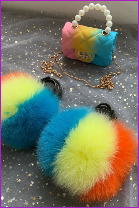 New Colorful Kids Sandal And Bag Set F2339 - Furdela