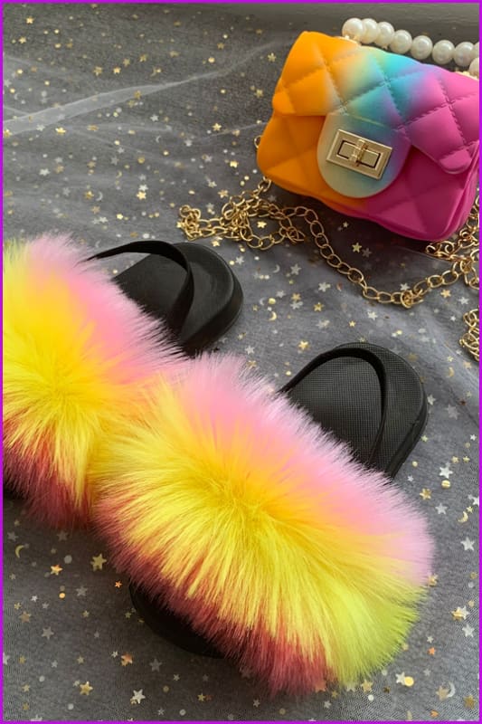 New Colorful Kids Sandal And Bag Set F2339 - Furdela
