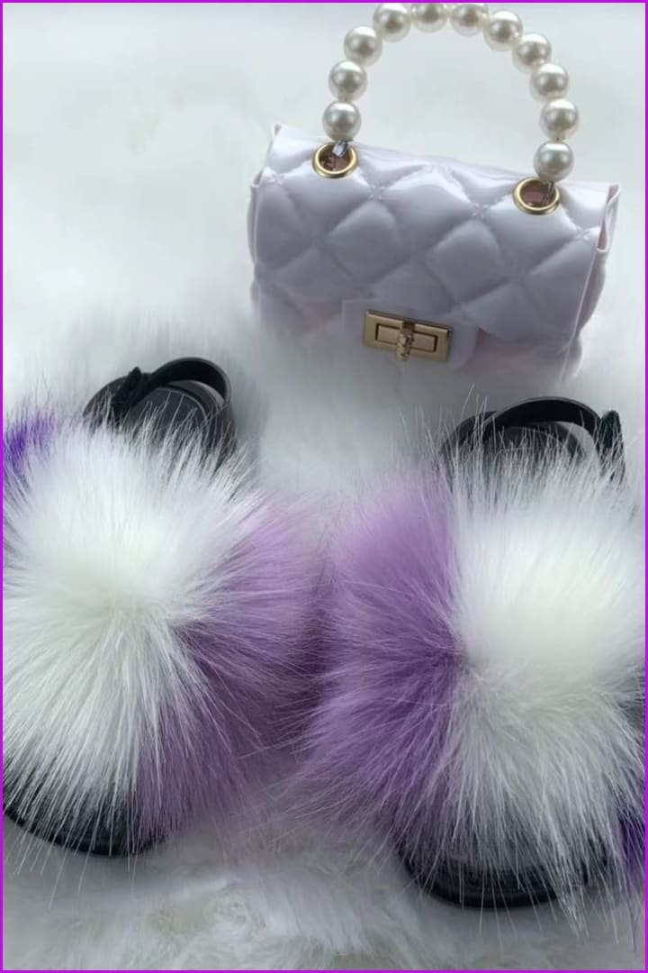 New Colorful Kids Sandal And Bag Set F2339 - Furdela
