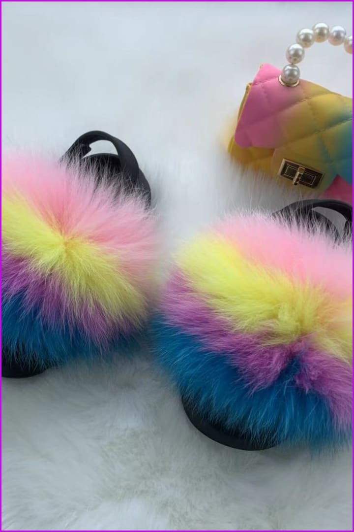 New Colorful Kids Sandal And Bag Set F2339 - Furdela