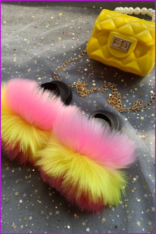 New Colorful Kids Sandal And Bag Set F2339 - Furdela