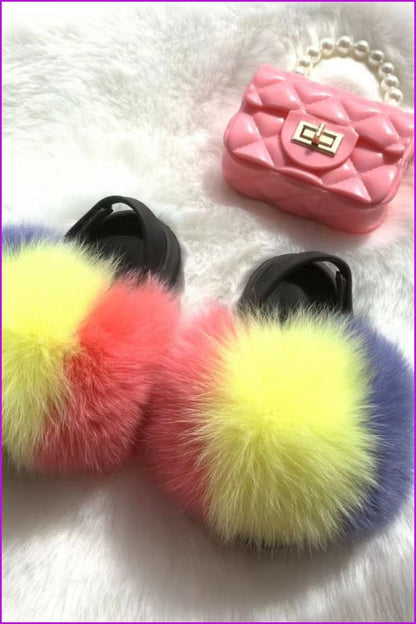 New Colorful Kids Sandal And Bag Set F2339 - Furdela
