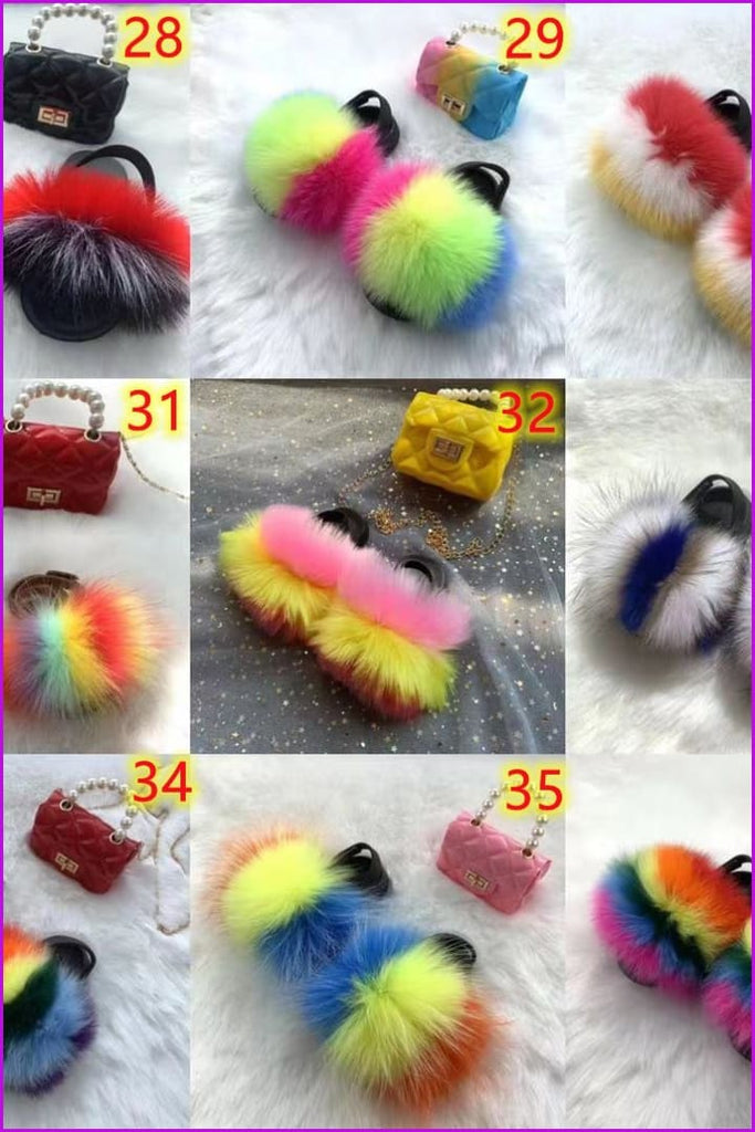 New Colorful Kids Sandal And Bag Set F2339 - Furdela