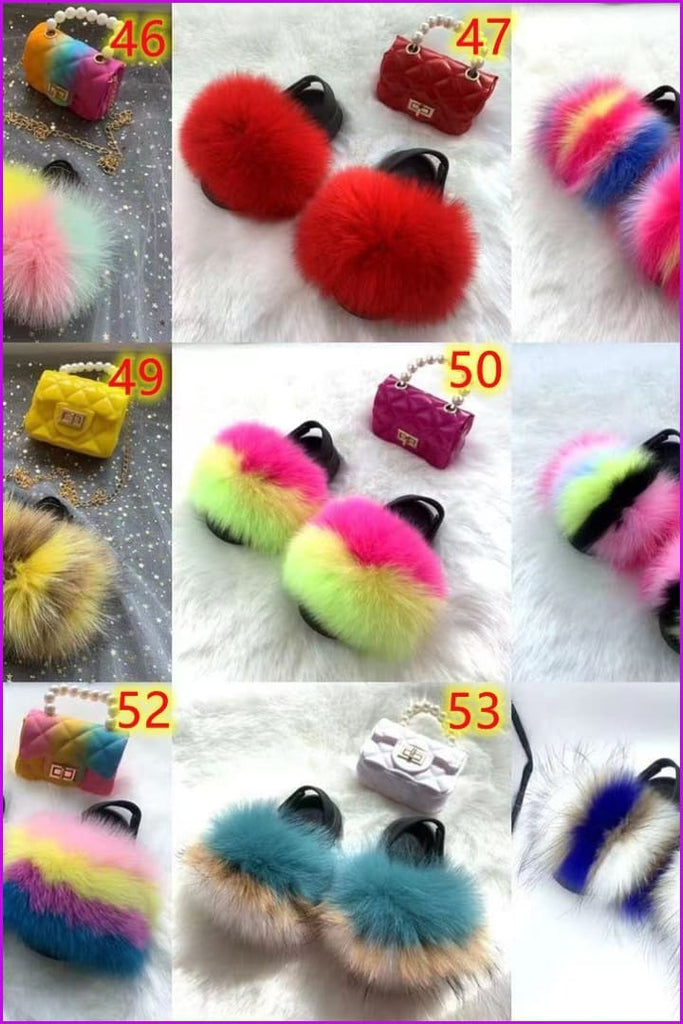 New Colorful Kids Sandal And Bag Set F2339 - Furdela