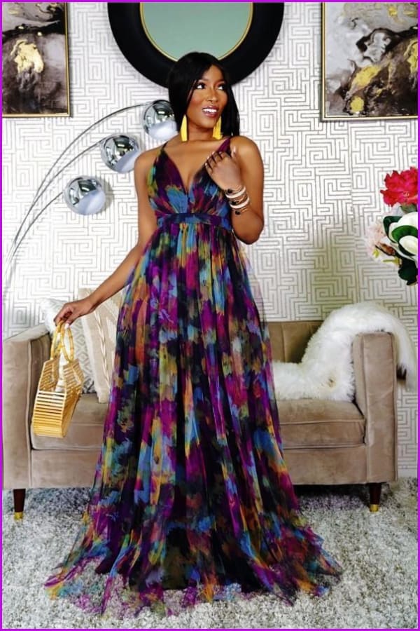 Plus Size Beach Maxi Dress F2489 - Furdela