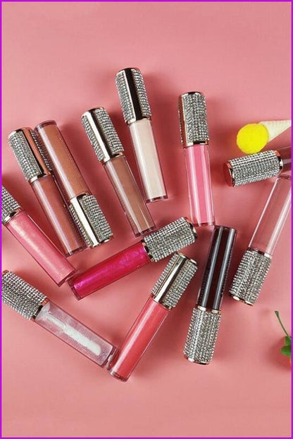 Shiny Glitter Glossy Liquid Lip Gloss Custom Lipstick F2083 - Furdela