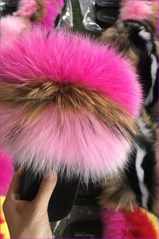 Super Fluffy Fur Slides F020 - Furdela