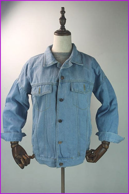 Vintage Loose Denim Jacket - Furdela