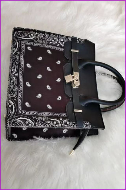 Vintage Print Handbag F1946 - Furdela