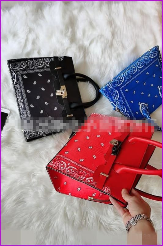 Vintage Print Handbag F1946 - Furdela