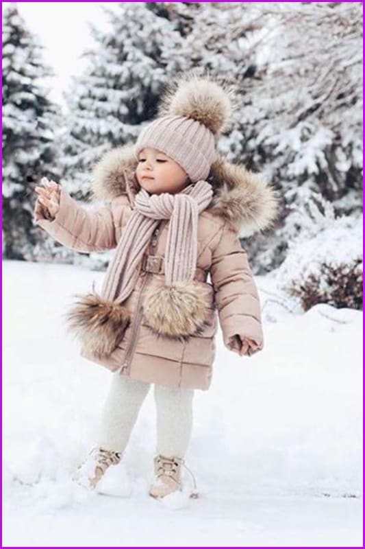 Winter Fall Long Coat Solid Baby Girl Clothes DE280 - Furdela