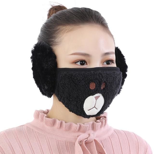 Winter Fur Earmuffs Mask for Face - Furdela Wholesale