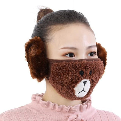 Winter Fur Earmuffs Mask for Face - Furdela Wholesale